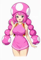 ai_generated clothed female humanization mario_(series) novelai smiling_at_viewer super_mario_bros. toadette