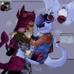 2boys blush blushing_male boy_on_boy boys clockwork_(roblox) cum_in_pussy cuntboy intersex lungzhurt meme_in_the_background mrdoombringer open_mouth pants_down reference_image roblox roblox_avatar robloxian self_upload stand_and_carry_position sunglasses tagme