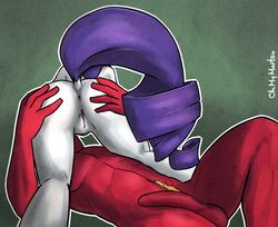 2015 anthro anthrofied anus ass ass_grab balls big_macintosh_(mlp) duo equine female flaccid friendship_is_magic fur hair hand_on_butt horse lying male mammal my_little_pony nude ohmymarton on_back orange_hair penis pony pubes purple_hair pussy rarity_(mlp) red_fur straight_hair white_fur