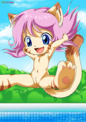 bbmbbf cathy_(little_tails) feline female fur furry furry_ears furry_tail little_tails palcomix purple_hair tagme tail