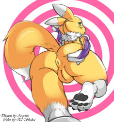 1girls 2016 3_fingers 4_toes animal_ears anthro anthrofied anus argento arm_warmers armwear ass big_ass big_butt black_and_white black_nose blue_eyes blush bubble_ass bubble_butt butt canid canine canis claws collaboration dat_ass digimon digimon_(species) ear_piercing el_shaka eyebrows eyelashes female female_only fox fur furry furry_ears furry_only furry_tail genitals haley_(nightfaux) hindpaw huge_ass huge_butt humanoid_genitalia humanoid_hands humanoid_pussy humanoid_vagina looking_back mammal monochrome mostly_nude multicolored_fur multicolored_tail naked nude pawpads paws presenting presenting_anus presenting_ass presenting_butt presenting_hindquarters presenting_pussy presenting_vagina pussy rear_view renamon shounen_jump spread_ass spread_butt spreading tail thick_thighs toe_claws toes two_tone_fur two_tone_tail vagina white_fur wide_hips yellow_fur