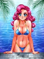 areola bikini cloveras female friendship_is_magic humanized my_little_pony pinkie_pie solo