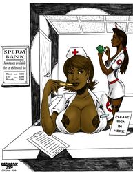 big_breasts breasts dark-skinned_female dark_skin female karmagik nurse