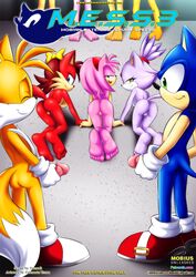 3girls amy_rose blaze_the_cat fiona_fox furry furry_only mess_3 mobius_unleashed pink_hair sonic_(series) tagme