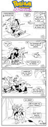 4koma beach black_and_white blue_oak dark_gargo green_(pokemon) human misty_(pokemon) nintendo palm_tree penetration pikachu pokemon pokemon_adventures pokemon_rgby pokephilia red_(pokemon) sex speech_bubble staryu sunglasses surfboard threesome vaginal_penetration yellow_(pokemon) zoophilia