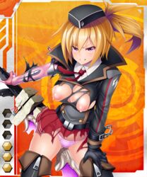 blonde_hair breasts female large_breasts solo taimanin_asagi taimanin_asagi_battle_arena taimanin_asagi_battle_arena_all_card_gallery