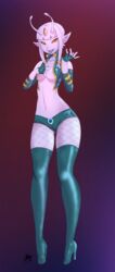 3_eyes alien female high_heel_boots high_heels jlewis multi_eye pink_skin rahn skimpy_clothes solo standing thatweirdguyjosh thigh_boots trials_in_tainted_space