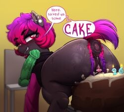 2025 absurd_res after_masturbation anal_hair animal_dildo animal_genitalia animal_pussy animal_sex_toy animal_vulva anus ass barbell_piercing big_anus big_butt birthday birthday_cake black_anus black_body black_clothing black_ears black_eyebrows black_fur black_hoodie black_topwear black_vulva bodily_fluids cake candle chair clitoral_winking clitoris clitoris_barbell clitoris_piercing clothed clothed_female clothed_feral clothing dessert dialogue dib_(dibujito) dibujito dildo dock_(anatomy) ear_piercing earth_pony english_text equid equine equine_anus equine_dildo equine_genitalia equine_pussy equine_vulva eyebrow_through_hair eyebrows eyelashes fan_character female female_feral feral fire food freckled_butt freckled_face freckles frosting frosting_on_butt frosting_on_pussy fur furniture genital_piercing genitals gradient_hair gradient_tail green_dildo hair hairy_vulva half-closed_eyes hasbro head_turned hi_res hoodie hooves horse industrial_piercing lit_candle long_sleeves looking_back mammal multicolored_hair multiple_piercings musk my_little_pony narrowed_eyes piercing pink_clitoris pink_clothing pink_hair pink_hoodie pink_pubes pink_tail pink_text pink_topwear pony presenting presenting_hindquarters pubes puffy_anus pupils purple_hair purple_pubes purple_tail pussy quadruped red_eyes saliva saliva_on_dildo saliva_on_face saliva_string sex_toy short_hair short_tail simple_background snout solo sweat sweaty_butt sweaty_face tail talking_to_another text topwear translucent translucent_hair two_tone_hair two_tone_hoodie two_tone_pubes two_tone_tail unguligrade vulva white_pupils yellow_background