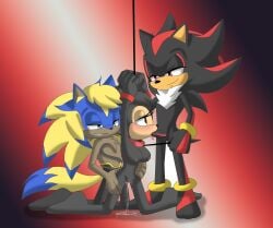 1girls 2boys angelofhapiness crossover disney female kairathecyberwolf male minnie_mouse sega sex shadow_the_hedgehog sonic_(series) sonic_the_hedgehog_(series) straight