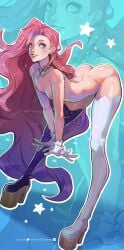 ass blue_eyes bubble_butt curvy curvy_figure cute gloves jestermuffin league_of_legends pink_hair seraphine_(league_of_legends) small_breasts thin_female thin_waist white_body white_skin