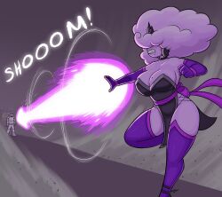 1girls arrow arrow_(weapon) ass cloud_creature cloud_humanoid female from_behind looking_back looking_back_at_viewer mevia_(sketchfins) original original_character sketchfins solo text