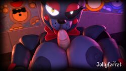 4k animatronic bear black_body black_fur blowjob breasts female female_focus five_nights_at_freddy's fnaf freddy_fazbear's_pizzeria_simulator furry furry_female glowing glowing_eyes huge_breasts jollyferret lefty_(fnaf) licking licking_penis male photoshop pov pov_eye_contact render robot robot_girl sfm source_filmmaker titjob tongue tongue_out