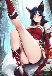 ahri from league of legends by mugenshi