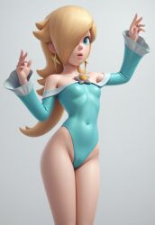ai_generated cameltoe covered_navel female highleg_leotard leotard nintendo rosalina sandlecrantz_(ai_generator) small_breasts