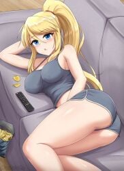 samus aran from metroid by canadiananiguy