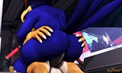 3boys 3d 3d_(artwork) commission commissioner_upload dr.ivopingasnik falco_lombardi fox_mccloud furry furry_only gay gay_male gay_sex male mastery_position nintendo penis riding riding_crop riding_penis sfm source_filmmaker space spacecraft spaceship spying star_fox wolf_o'donnell