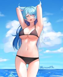 1girls animal_ear_fluff animal_ears arm_behind_head armpit armpit_crease armpit_peek armpits arms_behind_back bare_armpits bare_arms bare_belly bare_chest bare_hands bare_hips bare_legs bare_midriff bare_navel bare_shoulders bare_skin bare_thighs belly belly_button big_breasts bikini bikini_bottom bikini_only bikini_top black_bikini black_bikini_bottom black_bikini_top black_string_bikini black_swimsuit black_swimwear blue_eyebrows blue_eyes blue_eyes_female blue_hair blue_hair_female blue_sky breasts busty busty_female busty_girl cleavage clouds collarbone curvaceous curvaceous_body curvaceous_female curvaceous_figure curvaceous_hips curvy curvy_body curvy_female curvy_figure curvy_hips day daylight daytime digital_drawing digital_media elbows elira_pendora exposed_armpits exposed_arms exposed_belly exposed_chest exposed_hips exposed_legs exposed_midriff exposed_navel exposed_shoulders exposed_skin exposed_thighs eyebrows_visible_through_hair female female_focus female_only groin hairless_armpits half_naked half_nude halterneck hand_behind_head hands_behind_back heterochromia high_resolution highres horizon hourglass_figure karasawamiko large_boobs large_breasts lean_figure long_hair looking_at_viewer midriff naked naked_female naked_woman narrow_waist navel nijisanji nijisanji_en nude nude_female nudity ocean open_mouth outdoor outdoor_nudity outdoors outside parted_lips plump_breasts posing posing_for_the_viewer purple_eyes purple_eyes_female sea seaside semi_nude shaved_armpits shoulders sky slender_body slender_waist slim_waist solo standing string_bikini swimsuit swimwear thigh_gap thighs tongue upper_body upper_teeth wide_hips