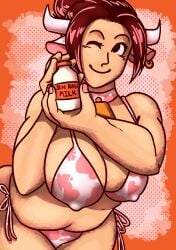 chichi cow_print cowkini dragon_ball milk tagme