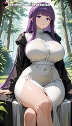 1girls 2025 against_tree ai_assisted ai_generated anime artist_name bamboo bamboo_forest bangs bare_tree beach big_breasts big_breasts big_breasts big_chest blinds branch breast breasts breasts breasts bush bust busty cactus chest christmas_tree coconut couch covered_navel crossed_legs explicit female fern_(sousou_no_frieren) flower_pot foliage forest frieren_beyond_journey's_end garden grass hi_res high_quality high_resolution highres jacket jungle large_breasts leaf leaf_background long_hair looking_at_viewer nature off_shoulder outdoors overgrown palm_leaf palm_tree patreon patreon_username pine_tree plant potted_plant purple_eyes purple_hair see-through sitting skirt skypassion solo sousou_no_frieren stable_diffusion tanzaku thighs tree tree_shade under_tree very_long_hair vines watermark