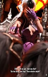 3d being_watched black_hair breeding_kink breeding_request cleavage comic dialogue dissappointed_look female femdom fit_futa futa_on_female futanari impregnation impregnation_attempt incest incest_impregnation kitana magic mileena mortal_kombat mortal_kombat_1_(2023) mother_and_daughter older_sister_and_younger_sister premature_ejaculation princess repopulation roosterart sibling_incest sindel sisters twins