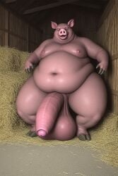 1boy ai_generated anthro anthro_only areolae balls ballsack barn belly big_balls big_belly big_penis cursed farm fat fat_anthro fat_male furry furry_only furrypornaddiction horror huge_balls huge_belly huge_penis hyper hyper_balls hyper_penis inside male male_only monster moobs morbidly_obese morbidly_obese_anthro navel nightmare_fuel nipples obese obese_anthro obese_male overweight overweight_anthro overweight_male penis photorealism photorealistic pig pink_body pink_skin realistic scary solo solo_anthro solo_male sus_(pig) thick_thighs ugly ugly_bastard wide_hips