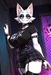 1female 1girl 1girls 2025 2025s ai ai-created ai_art ai_generated anthro anthro_female anthrofied bedroom_eyes big_breasts black_claws black_eyelids black_eyes black_finger_claws bracelet bracelets breasts cat cat_ears cat_girl cat_humanoid cat_tail catgirl civitai claws clothed clothing collar detailed_background domestic_cat eyebrows eyelashes felid feline felis female female_anthro female_focus female_only finger_claws fur furry furry_female goth goth_girl gothic gothic_girl half-closed_eyes hi_res illustrious_(stable_diffusion) incredibox incredibox_mod inner_ear_fluff iris legwear looking_at_viewer mammal narrowed_eyes pawpads pink_inner_ear pink_pawpads pony_diffusion_(model) pony_diffusion_xl skirt smile smileys smiling smiling_at_viewer solo solo_female solo_focus spiked_armband spiked_bracelet spiked_bracelets spiked_collar sprunki stable_diffusion standing stockings teeth thick_thighs thigh_highs thighhighs thighs video_games wenda_(sprunki) whiskers white_body white_ears white_fur white_iris white_whiskers