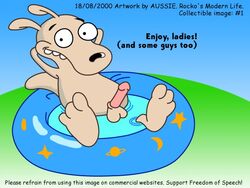 2000 anthro aussie erection furry male_only marsupial nickelodeon pool rocko rocko's_modern_life solo tan_fur wallaby