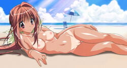 beach kakyuusei_2 nude nude_filter photoshop resized saimon_tamaki solo tanline uncensored