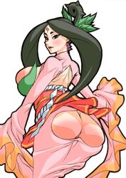 anus ass bekei blush breasts looking_back okami open_mouth pussy sakuya_(okami) sideboob tagme