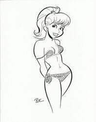 archie_comics betty_cooper bikini bikini_bra bruce_timm strap_slip tagme