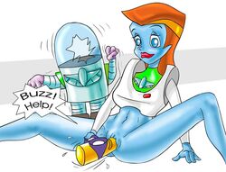 2d blue-skinned_female blue_skin buzz_lightyear_of_star_command disney mira_nova pixar pussy what xr