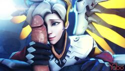 1boy 1girls 3d animated big_penis cock_worship colonelyobo female handjob male male/female mercy no_sound overwatch penis penis_awe penis_on_face shorter_than_30_seconds shorter_than_one_minute straight video webm