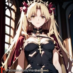 1girls ai_generated big_breasts breasts dress ereshkigal_(fate) henhalla solo solo_female young younger_female