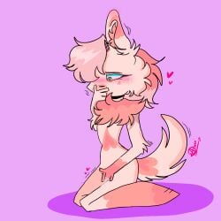 female furry masturbation pink_fur soft yuri