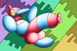 ambiguous_gender balls big_balls erection flygon_(artist) foxnoctom huge_balls hyper hyper_balls hyper_penis long_foreskin nintendo penis pokemon pokemon_dppt porygon-z solo uncut video_games