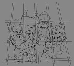 4boys androgynous character_request femboy girly grey_background group hybrid john male mammal original original_character original_characters prison_guard rick2tails rodent sega simple_background skunk sonic_(series) squirrel thecon trap yaoi