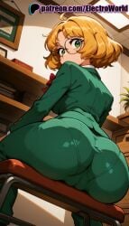 1girls 2025 ai ai_assisted ai_generated anime anime_girl anime_style artist_name ass ass big_ass big_butt book bookshelf booty bubble_ass bubble_butt buttocks chair curvy_ass curvy_butt cute_ass desk electroworld female firm_ass from_behind fuu_hououji glasses green_eyes hi_res high_quality high_resolution highres indoors jacket juicy_ass juicy_butt large_ass looking_at_viewer looking_back magic_knight_rayearth on_desk pantyhose pantylines patreon patreon_username perfect_ass plant plump_ass round_ass sexy_ass short_hair sitting solo stable_diffusion tight_ass voluptuous_ass watermark