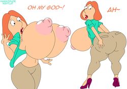 alternate_breast_size ass ass_expansion big_ass big_breasts breast_expansion breasts dat_ass family_guy gigantic_breasts habbodude huge_ass huge_breasts huge_nipples lois_griffin maxtlat milf nipples puffy_nipples red_hair thick_thighs