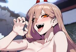 1girls ai_assisted ai_generated bangs blonde_female blonde_hair chainsaw_man demon demon_girl demon_horns fellatio fellatio_gesture female female_focus female_only light-skinned_female light-skinned_male light_skin naughty naughty_face naughty_smile nutality oral oral_invitation orange_eyes orange_hair patreon patreon_username power_(chainsaw_man) teasing teasing_viewer tongue tongue_out