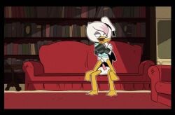 1boy1girl anthro clothed comic_page deadinside97 disney donald_duck duck ducktales ducktales_(2017) flat_chest furry inminent_sex lena_de_spell penis