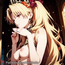 1girls ai_generated big_breasts breasts dress ereshkigal_(fate) henhalla solo solo_female young younger_female