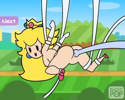 animated blooper breasts female human mario_(series) nintendo nipples paper_mario paper_peach peachypop34 princess_peach straight tagme tentacle