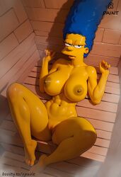 20th_century_fox 20th_century_studios aghhh ai ai_generated away big_breasts blue_hair boosty boosty_username from fuck get marge_simpson me milf nipples pussy rpaint sauna simpsons spread_legs the the_simpsons wet wet_body wet_skin yellow_body