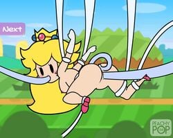 anal animated blooper fellatio human mario_(series) nintendo oral paper_mario paper_peach peachypop34 princess_peach straight tentacle