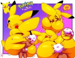 absurd_res anthro ass big_butt bleating bovid caprine duo facesitting female feral generation_1_pokemon hi_res licking lips male mammal nintendo pikachu plushie plushophilia pokemon pokemon_(species) sheep sitting_on_another size_difference tongue walter_sache