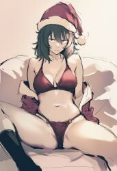 andou (girls und panzer) from christmas by kobayashi3biker