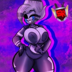 1girls artist_logo black_nipples breasts cryptiacurves empty_eyes exposed_breasts fazclaire's_nightclub female female_only five_nights_at_freddy's huge_breasts large_nipples marie_(cally3d) marionette_(fnaf) midriff nipples puppet_(fnaf) showing_breasts showing_off smiling_at_viewer smug solo thick_thighs thighs white_body white_hair white_skin wink winking winking_at_viewer