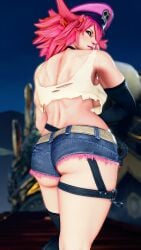 3d capcom crop_top final_fight poison_(final_fight) sf_screenshot sideboob street_fighter street_fighter_v tagme underboob