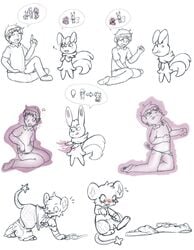 comic duo eyewear female feral gender_transformation genderswap glasses human human_to_feral male mammal meowstic moonlight-kat mtf_transformation multi_nipple nintendo nipples pictographics pokemon psychic pussy shinx species_transformation symbol transformation video_games