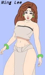 chel chel_(cosplay) digital_drawing_(artwork) loincloth ming_lee new_artist turning_red